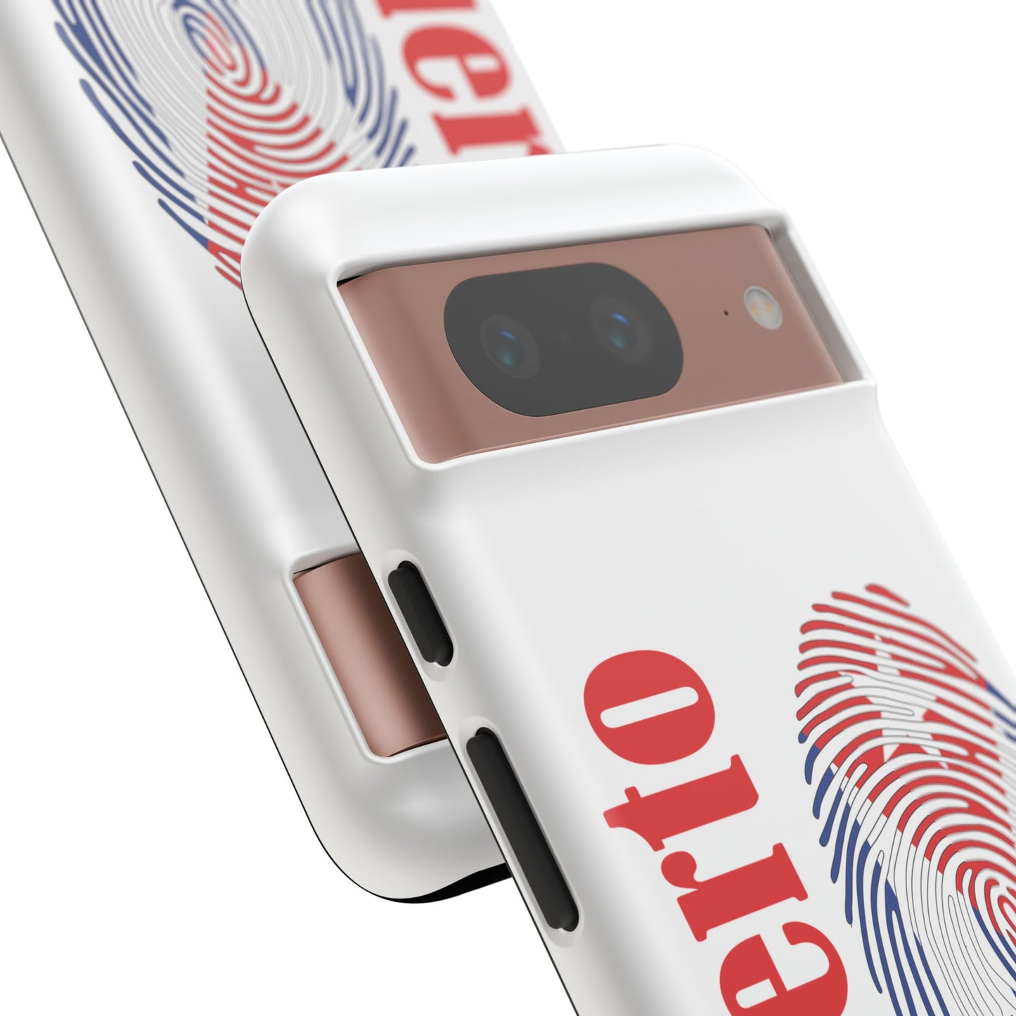 Puerto Rico Fingerprint Phone Case – Patriotic Red & Blue Protective Tough Case
