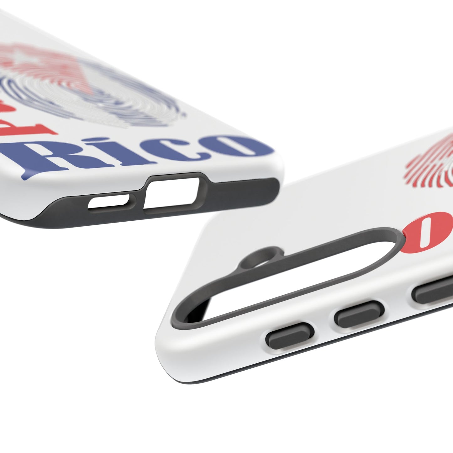 Puerto Rico Fingerprint Phone Case – Patriotic Red & Blue Protective Tough Case